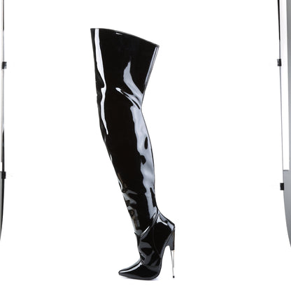 Devious Bottes de Womens SCREAM-3010 Blk Pat
