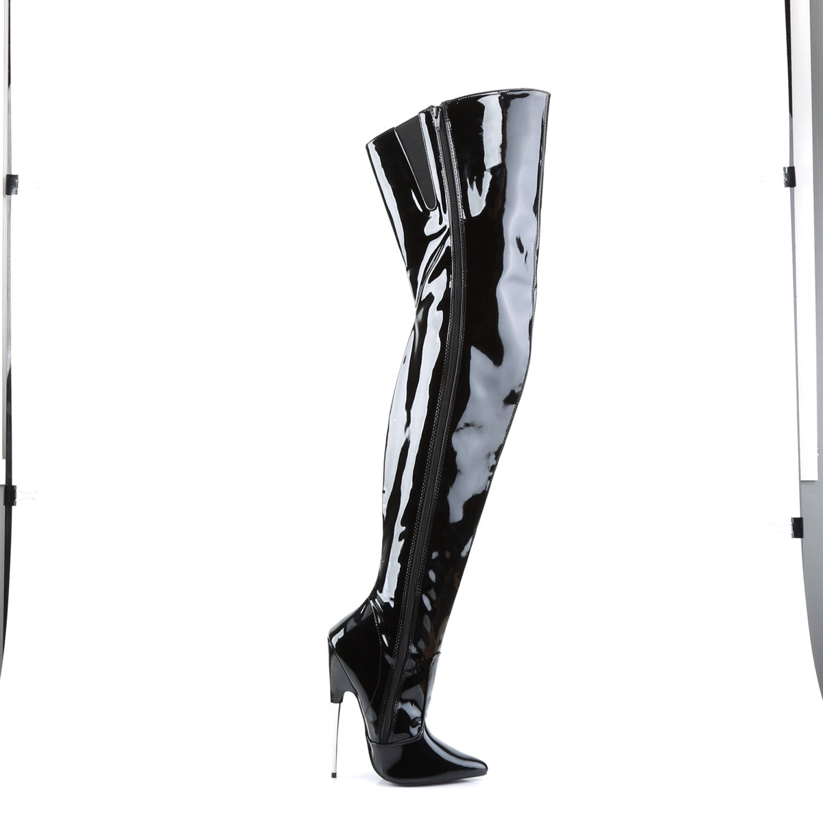 Devious Bottes de Womens SCREAM-3010 Blk Pat
