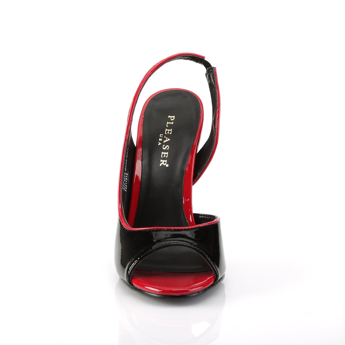 Pleaser Pompes pour femmes SEDUCE-117 BLK-RED PAT