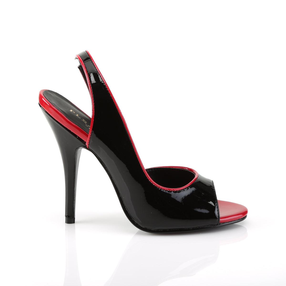 Pleaser Pompes pour femmes SEDUCE-117 BLK-RED PAT