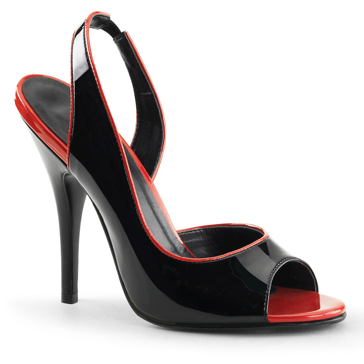 Pleaser Pompes pour femmes SEDUCE-117 BLK-RED PAT