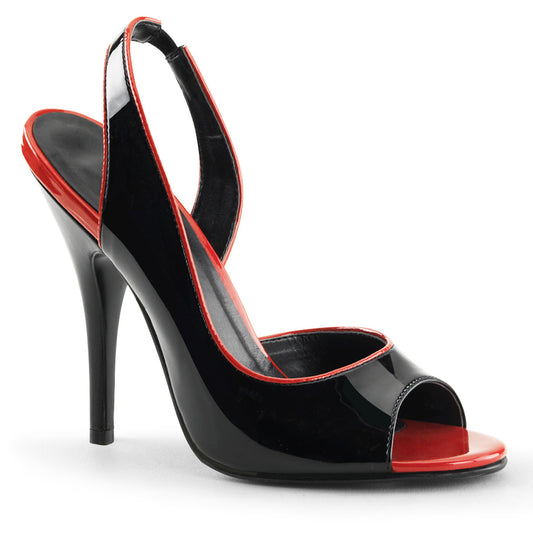 Pleaser Pompes pour femmes SEDUCE-117 BLK-RED PAT