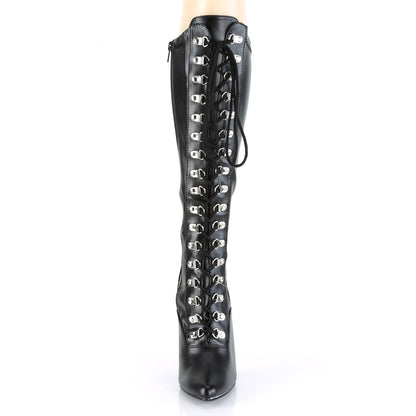Pleaser Bottes pour femmes SEDUCE-2024 BLK STOR FAUX CUIR