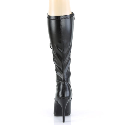 Pleaser Bottes pour femmes SEDUCE-2024 BLK STOR FAUX CUIR