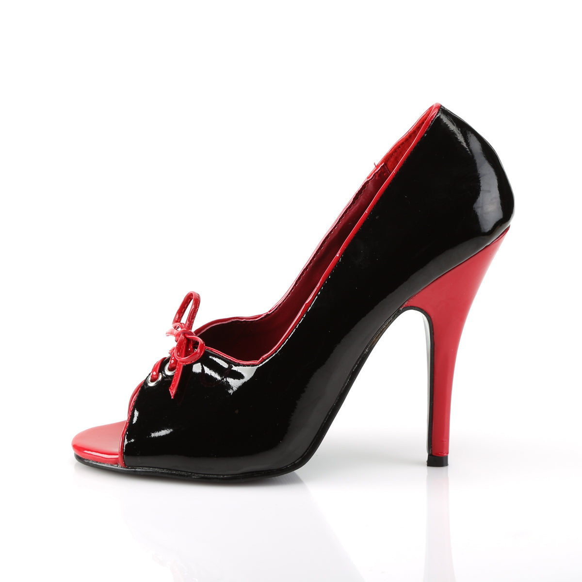Pleaser Pompes pour femmes SEDUCE-216 BLK-RED PAT
