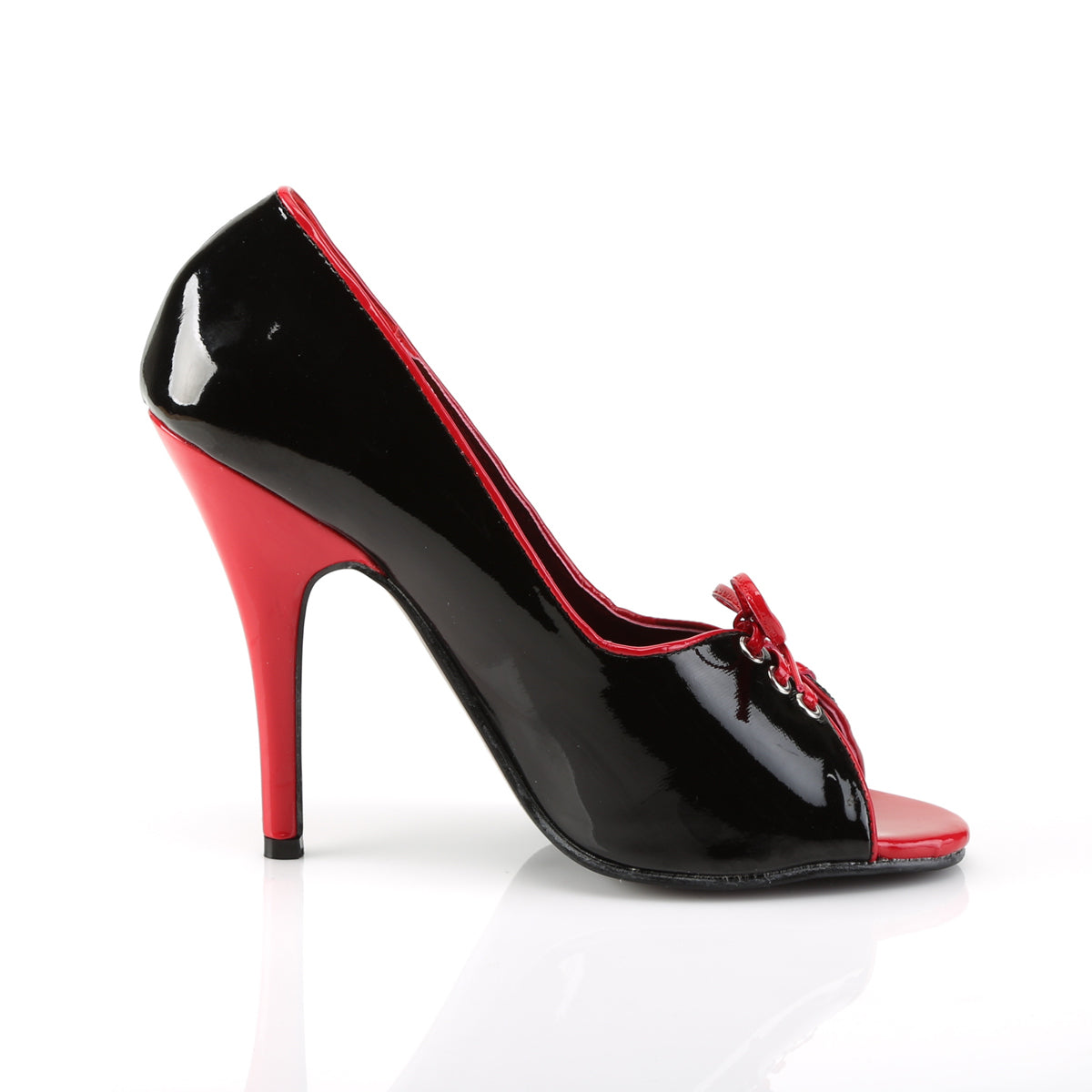 Pleaser Pompes pour femmes SEDUCE-216 BLK-RED PAT