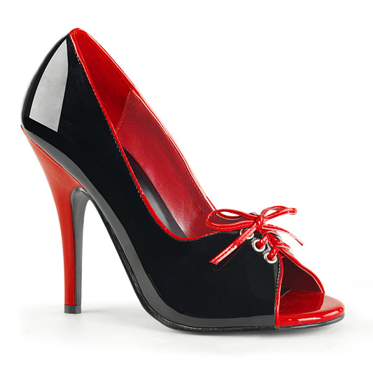 Pleaser Pompes pour femmes SEDUCE-216 BLK-RED PAT