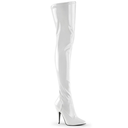 Pleaser Bottes pour femmes SEDUCE-3000 wht str pat