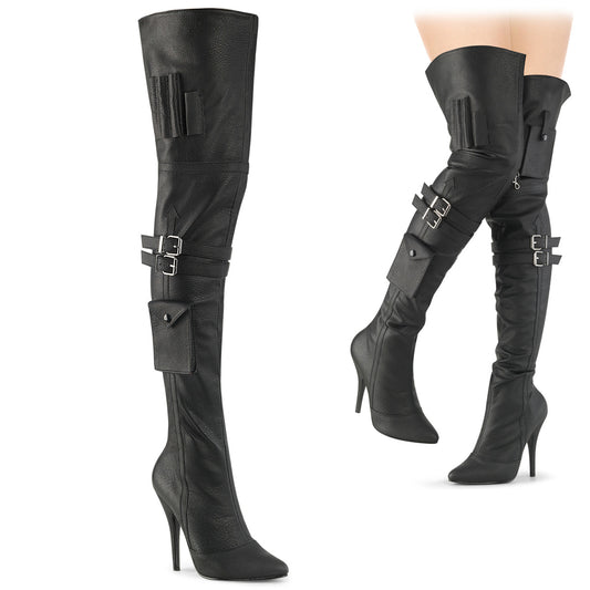 Pleaser  Bottes SEDUCE-3019 Blk faux cuir