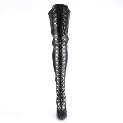 Pleaser Bottes pour femmes SEDUCE-3024 BLK STR FAUX CUIR