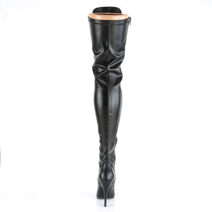 Pleaser Bottes pour femmes SEDUCE-3024 BLK STR FAUX CUIR