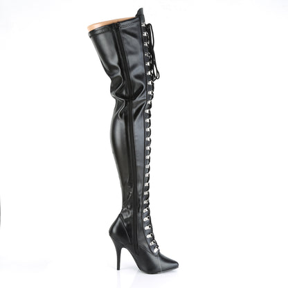 Pleaser Bottes pour femmes SEDUCE-3024 BLK STR FAUX CUIR