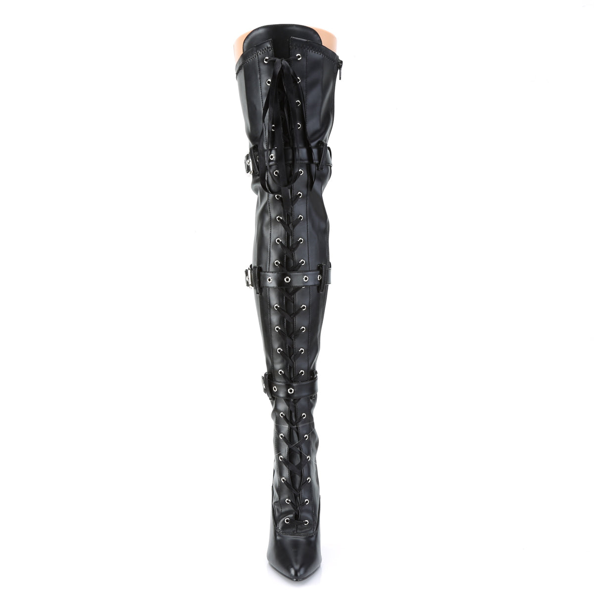 Pleaser Bottes pour femmes SEDUCE-3028 BLK STOR FAUX CUIR