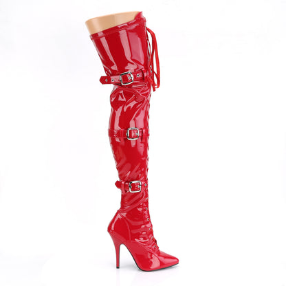 Pleaser Bottes pour femmes SEDUCE-3028 rouge str pat