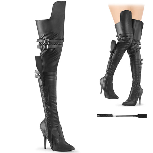 Pleaser  Bottes SEDUCE-3080 Blk Str. faux cuir