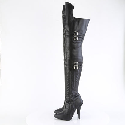 Pleaser  Boots SEDUCE-3080 Blk Str. Faux Leather