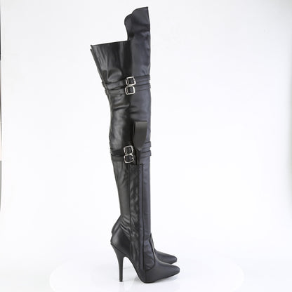 Pleaser  Boots SEDUCE-3080 Blk Str. Faux Leather