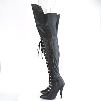Pleaser  Bottes SEDUCE-3082 Blk Str. faux cuir