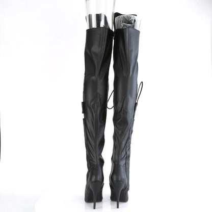 Pleaser  Bottes SEDUCE-3082 Blk Str. faux cuir