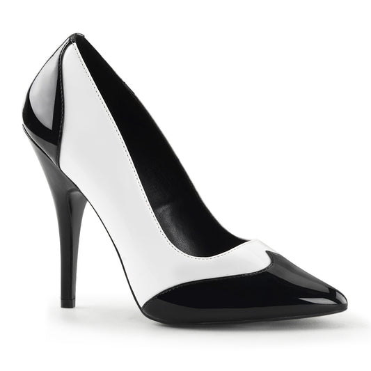 Pleaser Pompes pour femmes SEDUCE-425 blk-wht pat