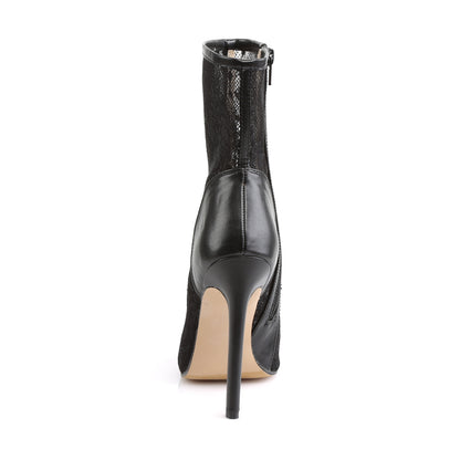 Fabulicious Womens Ankle Boots SEXY-1008 Blk Pu-Lace
