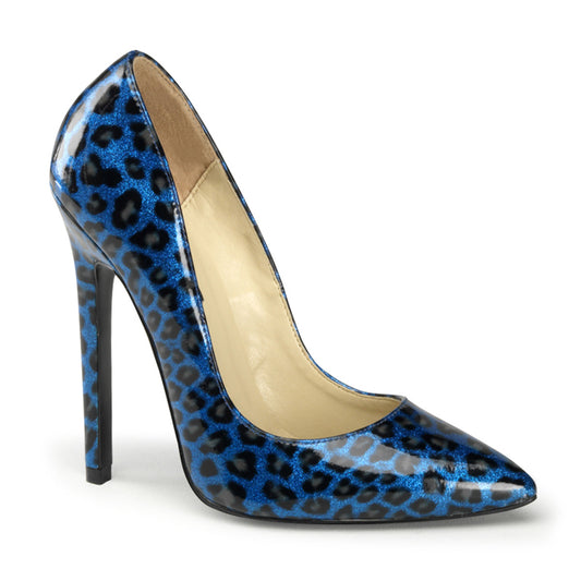 Pleaser Pompes pour femmes SEXY-20 patère perlique bleue