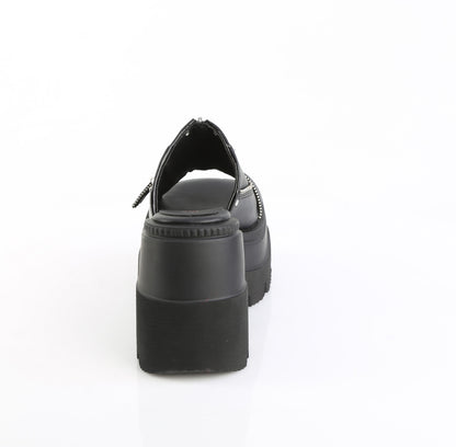 DemoniaCult Women's Sandals SHAKER-07 Blk Vegan Leather