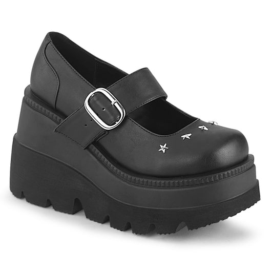 DemoniaCult  Pompes SHAKER-23 Cuir végétalien BLK