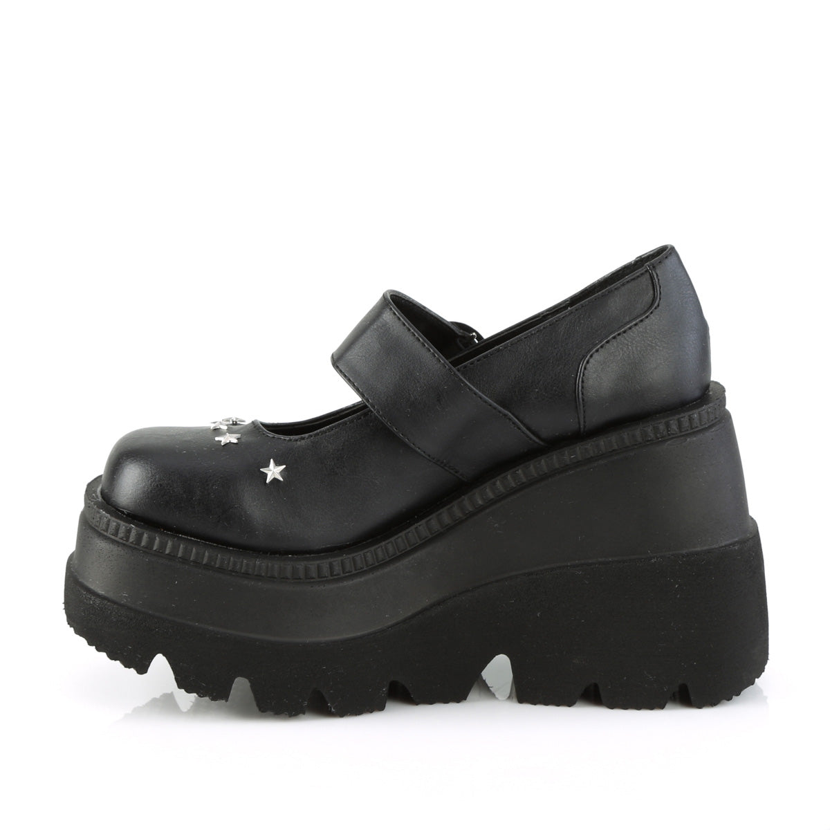 DemoniaCult  Pompes SHAKER-23 Cuir végétalien BLK