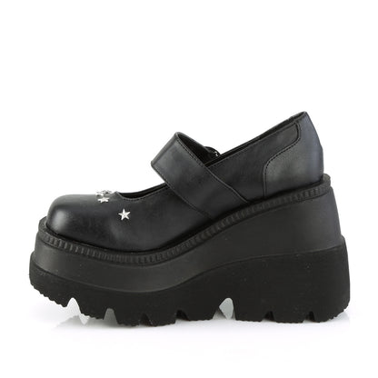 DemoniaCult  Pompes SHAKER-23 Cuir végétalien BLK