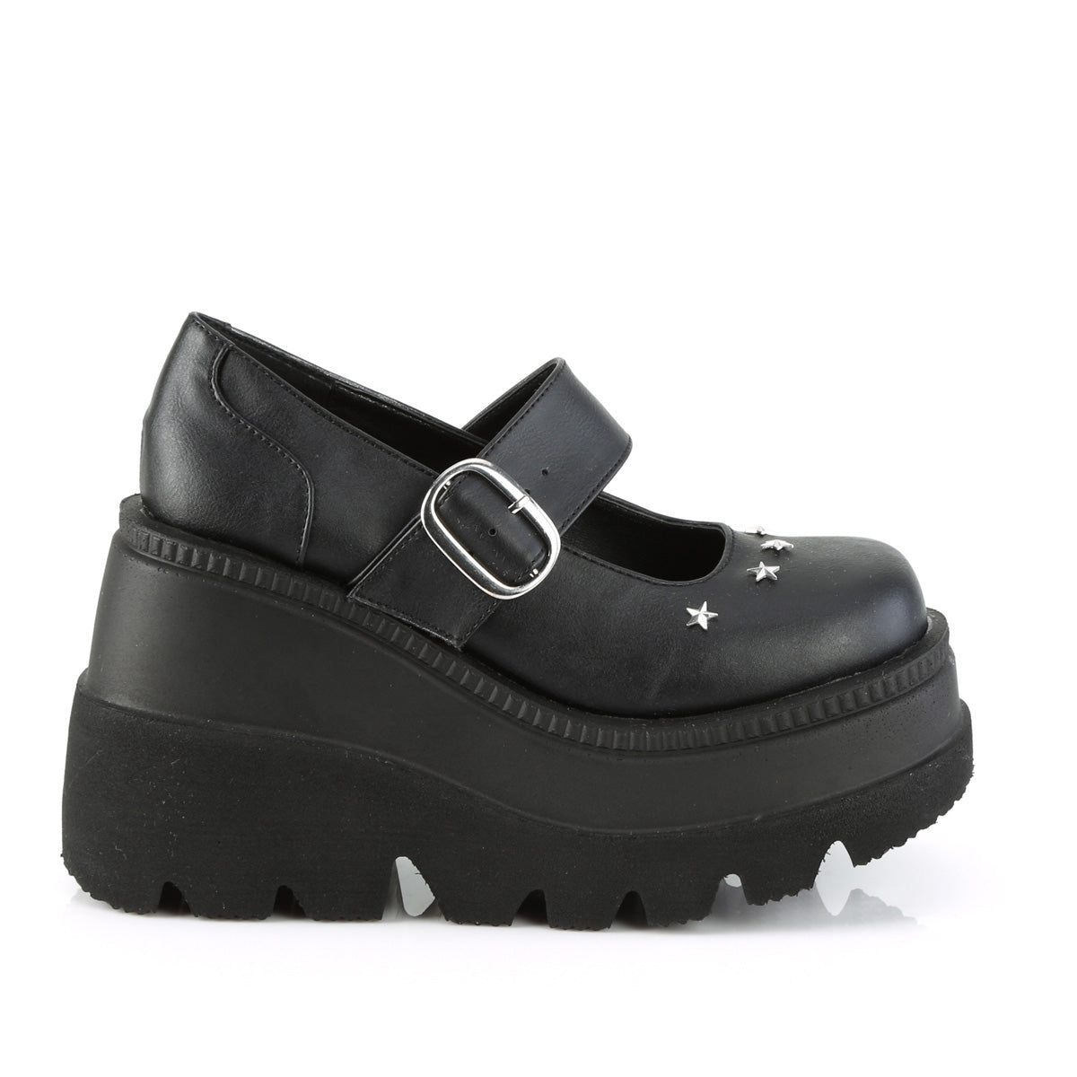 DemoniaCult  Pompes SHAKER-23 Cuir végétalien BLK