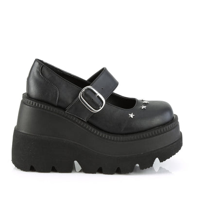 DemoniaCult  Pompes SHAKER-23 Cuir végétalien BLK