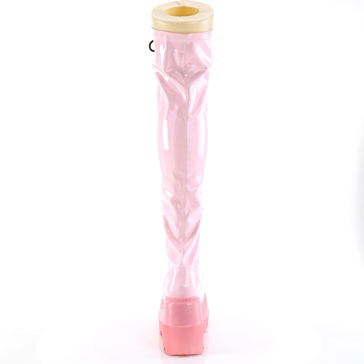 DemoniaCult  Bottes SHAKER-374-1 B. brevet extensible de l'hologramme rose