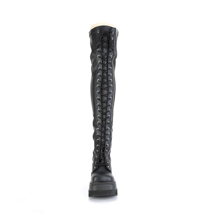 DemoniaCult  Bottes SHAKER-374 Blk Str. Cuir végétalien