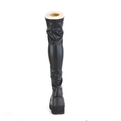 DemoniaCult  Bottes SHAKER-374 Blk Str. Cuir végétalien