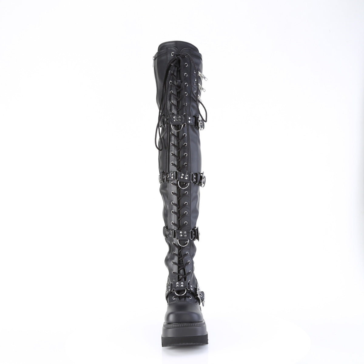 DemoniaCult   SHAKER-420 Blk Stretch Vegan Leather