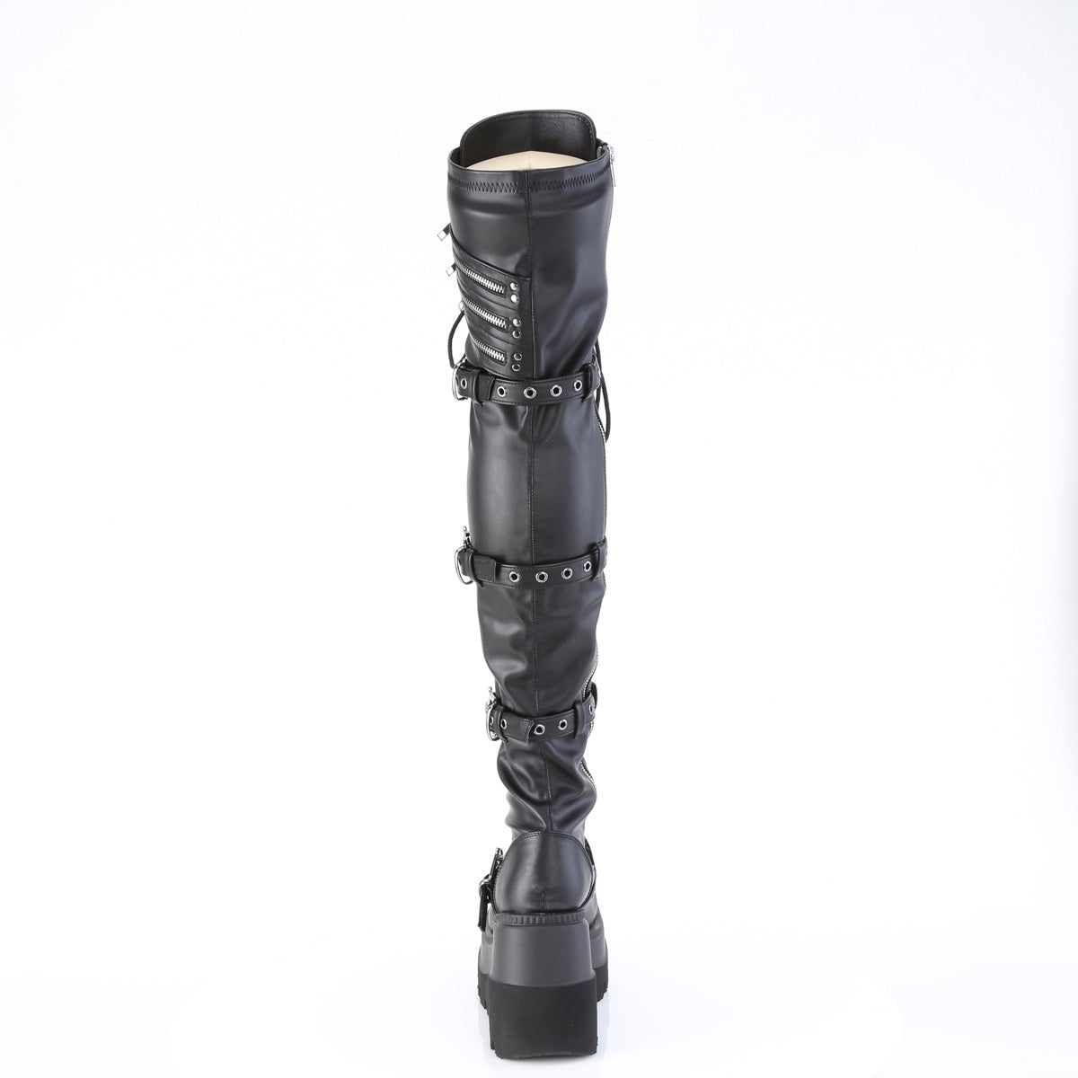 DemoniaCult   SHAKER-420 Blk Stretch Vegan Leather