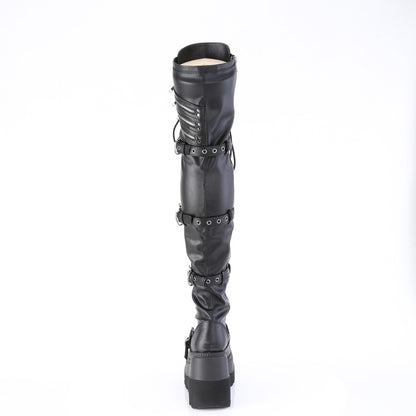 DemoniaCult   SHAKER-420 Blk Stretch Vegan Leather