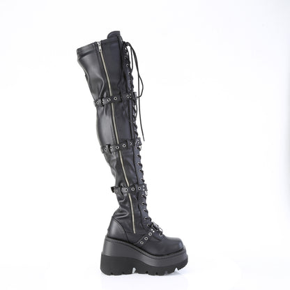 DemoniaCult   SHAKER-420 Blk Stretch Vegan Leather