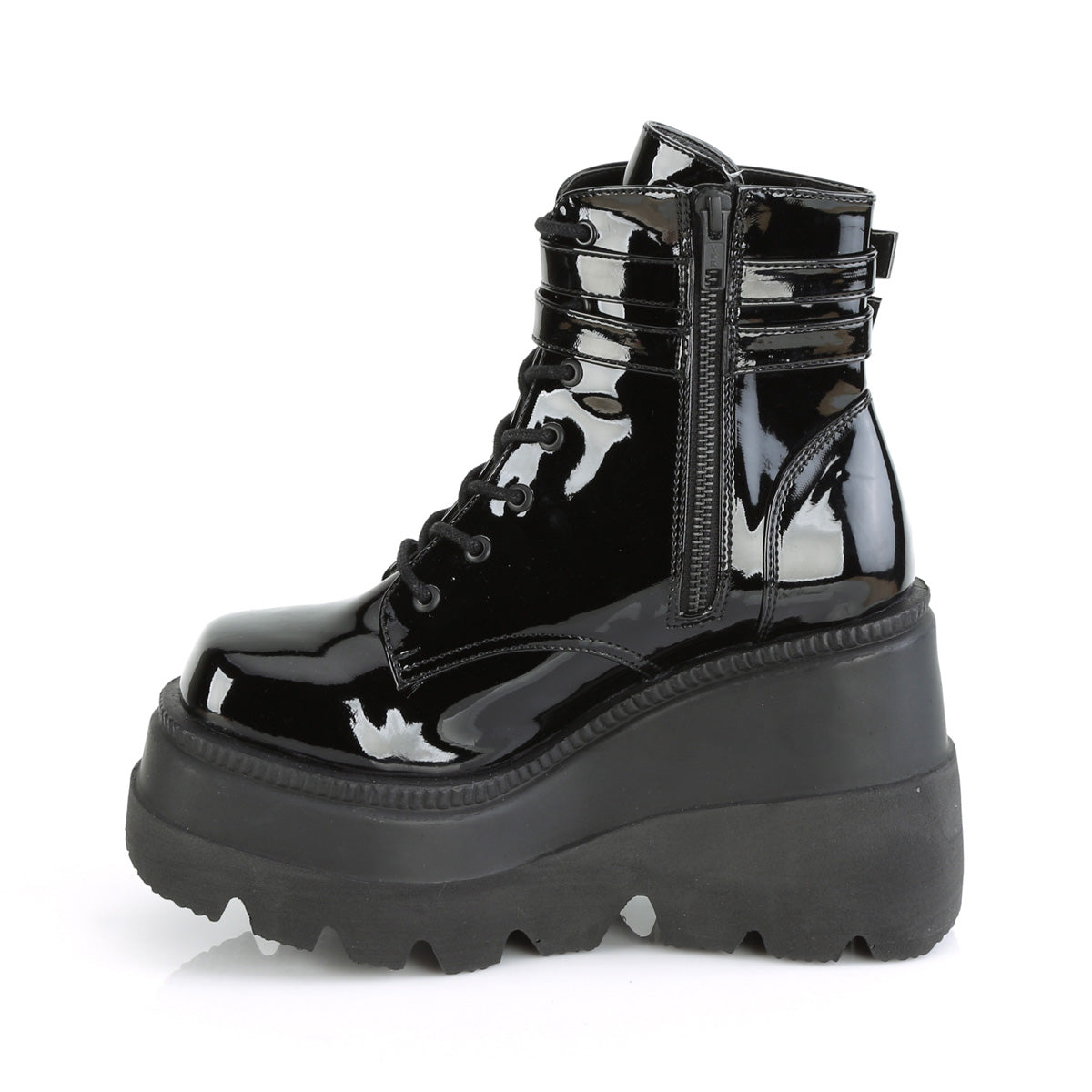 DemoniaCult Bottes de cheville des femmes SHAKER-52 brevet blk