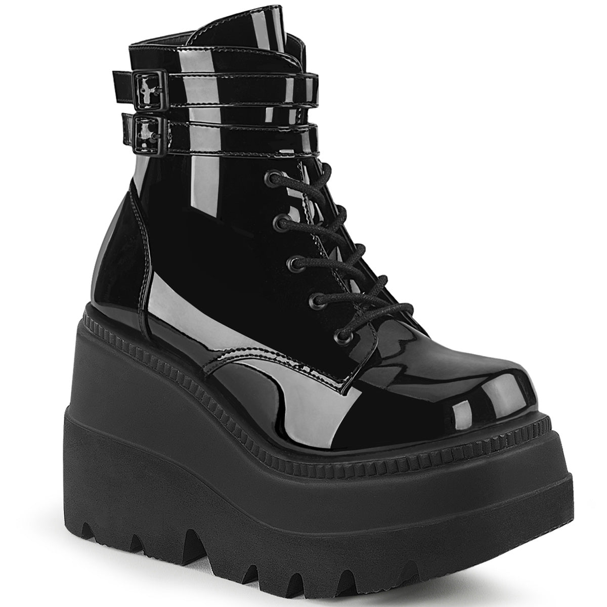 DemoniaCult Bottes de cheville des femmes SHAKER-52 brevet blk