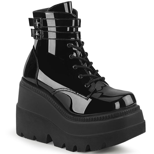 DemoniaCult Bottes de cheville des femmes SHAKER-52 brevet blk