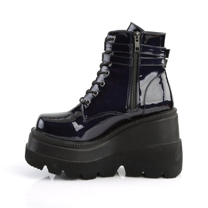 DemoniaCult Womens Ankle Boots SHAKER-52 Blk Hologram