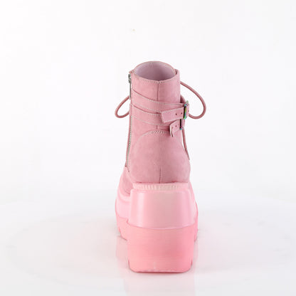 DemoniaCult  Ankle Boots SHAKER-52 B. Pink Vegan Suede