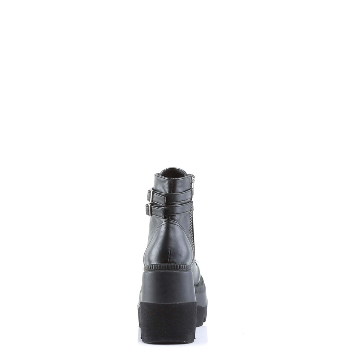 DemoniaCult Bottes de cheville des femmes SHAKER-52 Cuir végétalien BLK