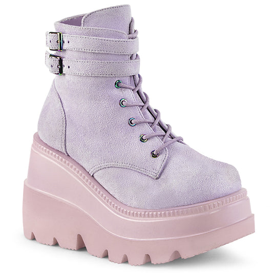 DemoniaCult  Ankle Boots SHAKER-52 Lavender Vegan Suede