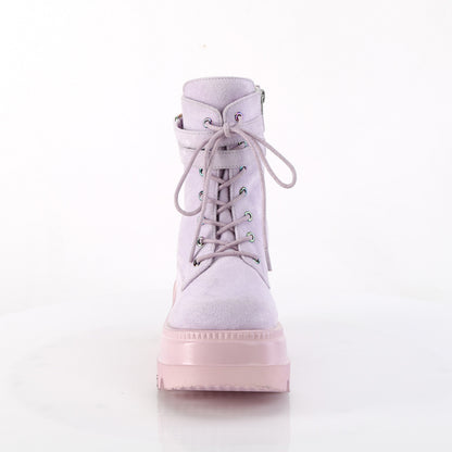 DemoniaCult  Ankle Boots SHAKER-52 Lavender Vegan Suede