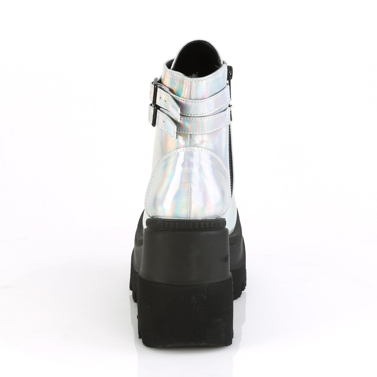 DemoniaCult Bottes de cheville des femmes SHAKER-52 hologramme SLV