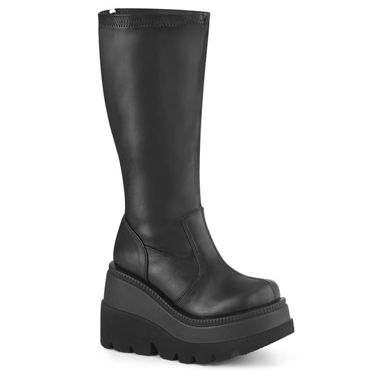 DemoniaCult  Bottes SHAKER-65wc Blk Str Vegan Leather