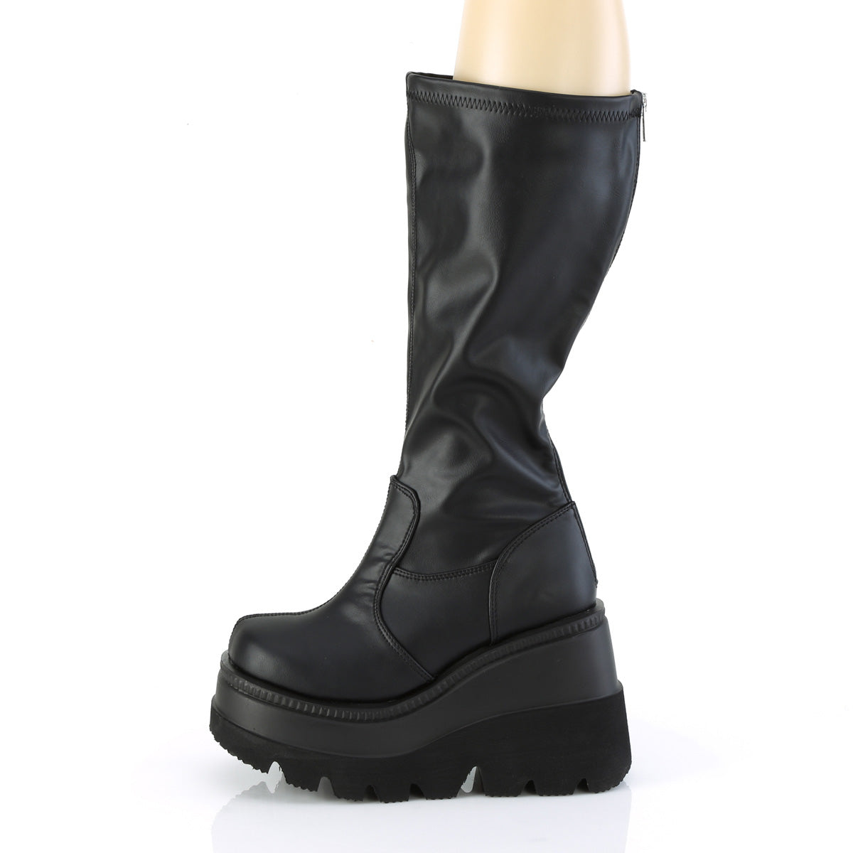 DemoniaCult  Bottes SHAKER-65wc Blk Str Vegan Leather